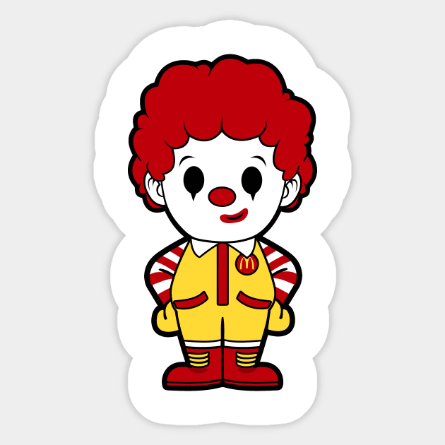 Ronald Mcdonald Chibi Sticker by untitleddada